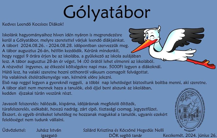 Gólyatábor 2024