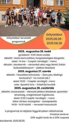 Gólyatábor 2025